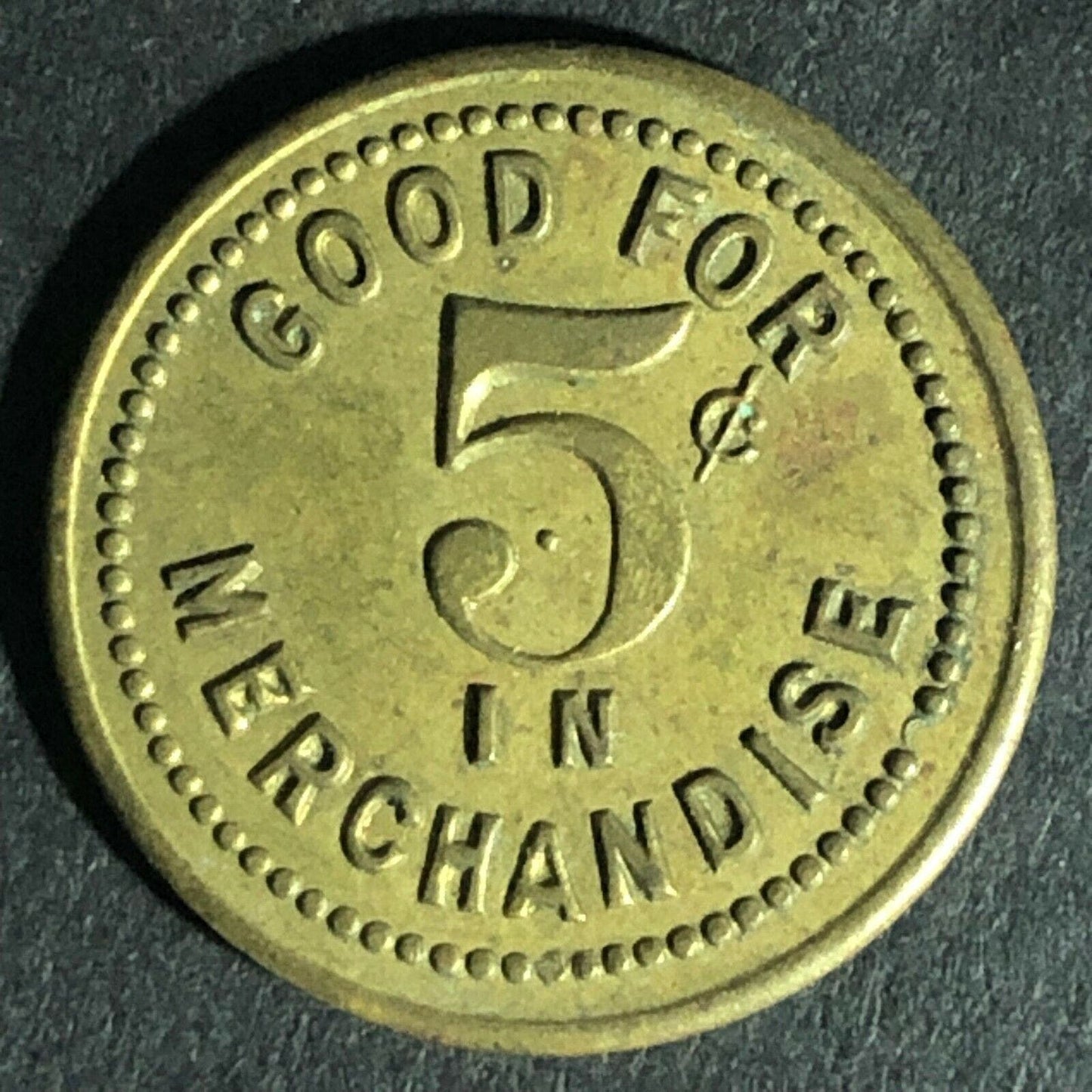 Kotchoff's Mansfield Ohio Token G/F 5c In Merchandise 20mm Scarce
