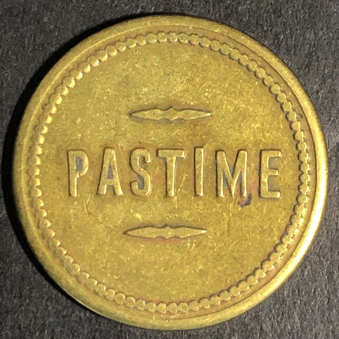 Pastime "P" Brass Trade Token 22.56mm Maverick