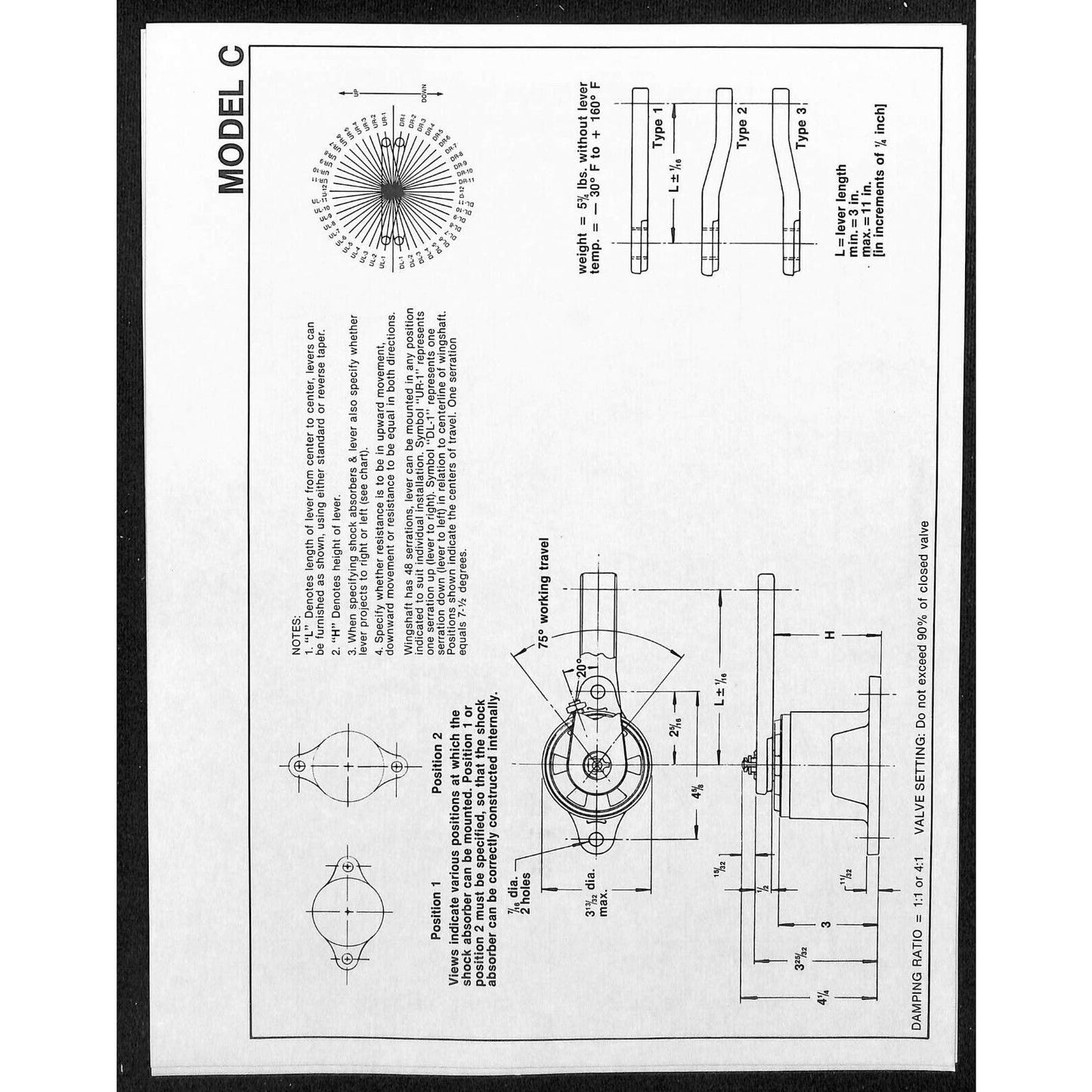 c1982 Houdaille Hydraulic Rotary Shock Absorbers Folder w/ 8 Sheets Railroad
