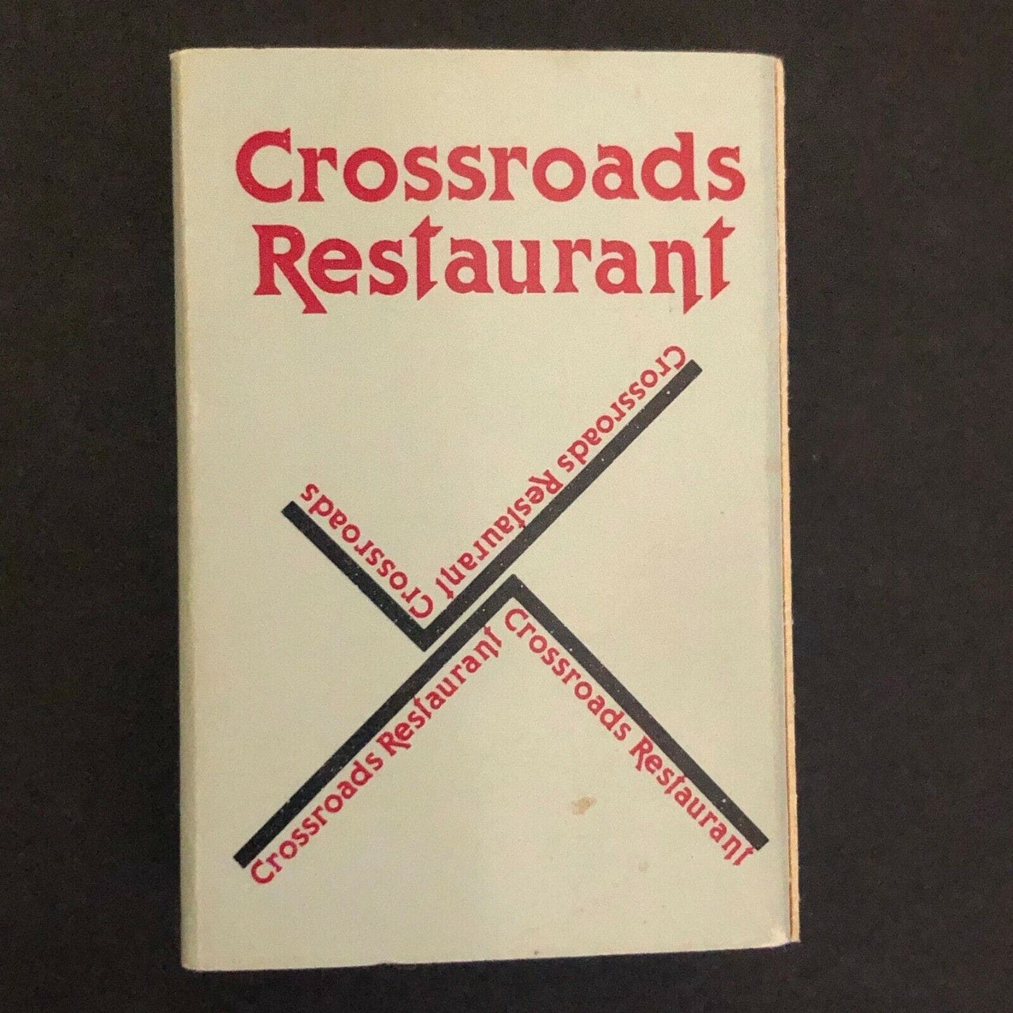 c1970's-80's Vintage Wooden Matchbox Matchbook Crossroads Restaurant Orinda, CA
