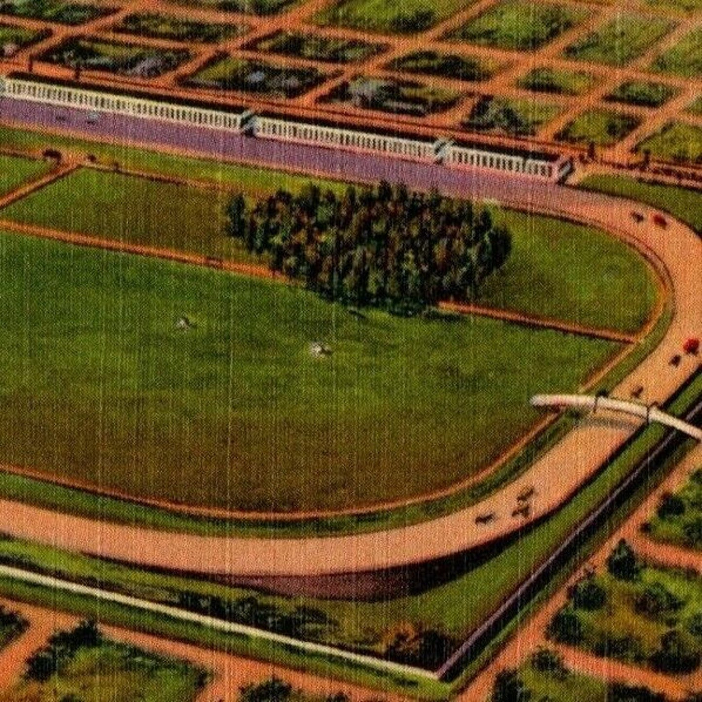 Indy 500 Linen Postcard 1930 "The Greatest Automobile Race Course" NP Koch