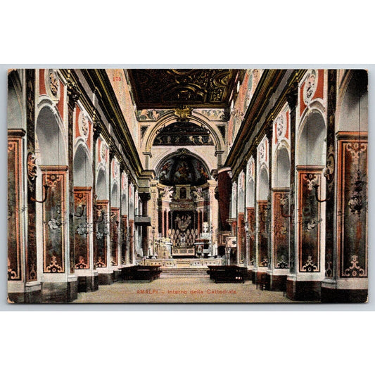 Italian Postcard Amalfi "Hall of the Cathedral" 1901-1907 NP VGC