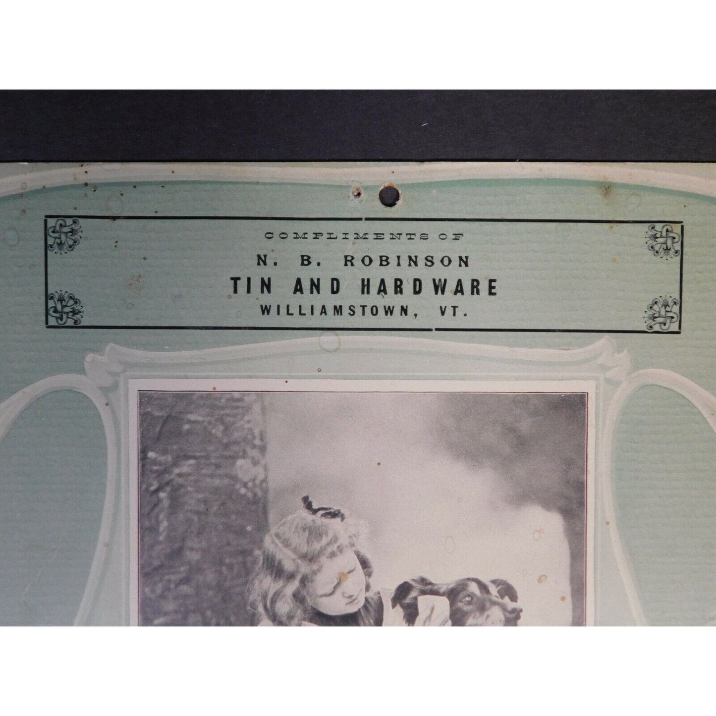 N B. Robinson Tin And Hardware Store 1906 Calendar Williamstown Vermont