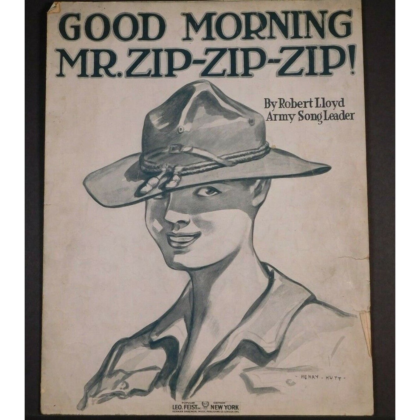 WWI Sheet Music- "Good Morning Mr. Zip-Zip-Zip"