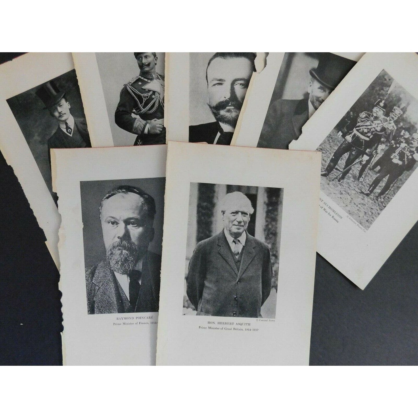 WWI Era 14 Loose Portrait Pages Taken From Publication - 5.75" x 8.5"