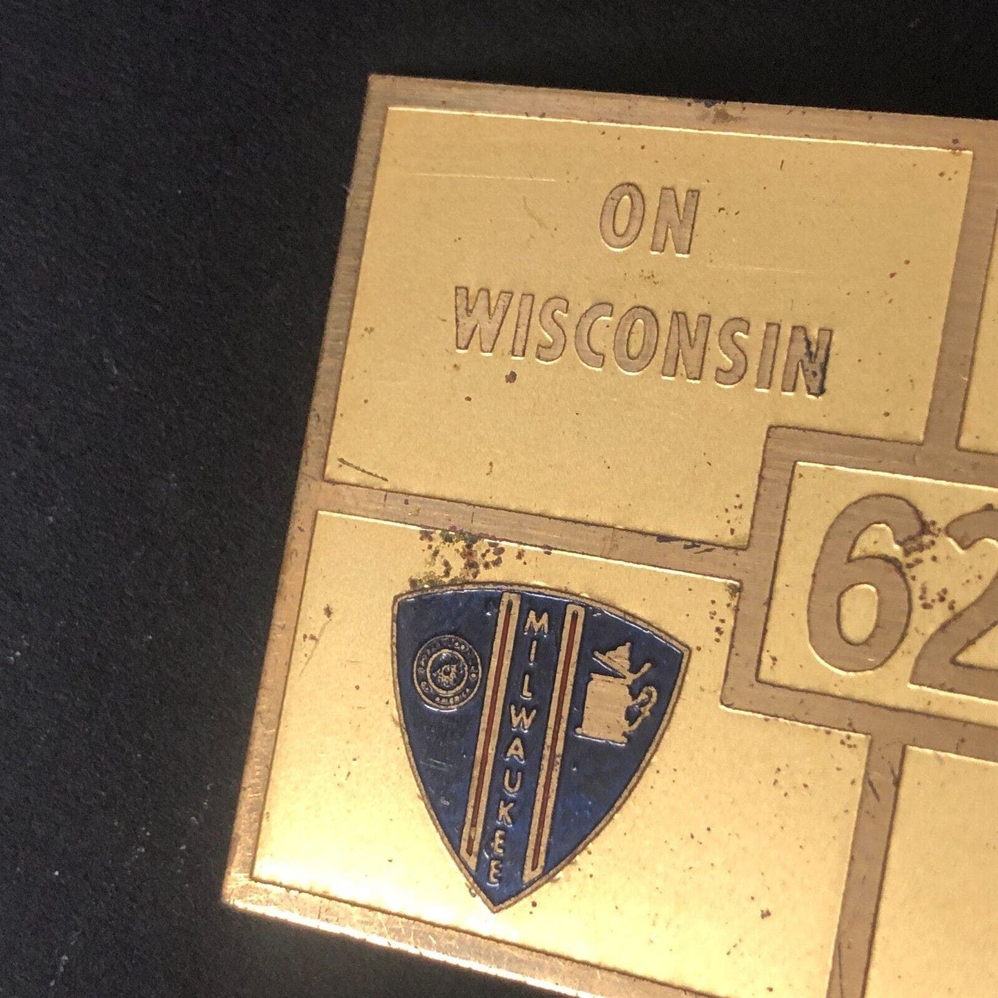 SCCA 1962 Wisconsin National Rally Auto Racing Brass Dash Wall Plaque