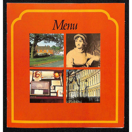 c1978 British Airways London-New York Bar Service / Lunch Menu w/ Jane Austin
