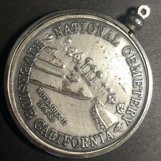 38.25mm National Cemetery Nov 11 1978-88 Commemorative Medallion Riverside CA