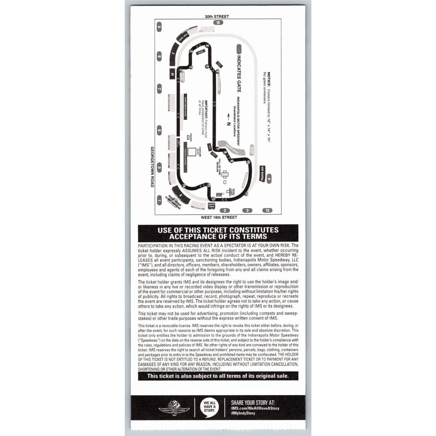 2014 Grand Prix of Indianapolis Qualifications 5/8 Pagoda Suite Ticket Stub