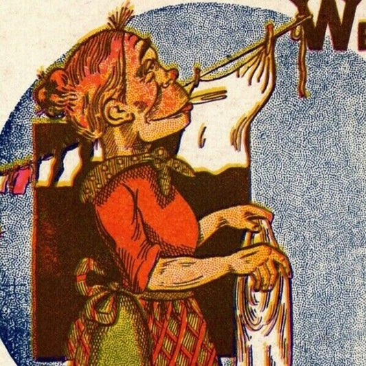 "We Have A Full Line" Clothesline c1905 Undivided NP Comic Humor Postcard