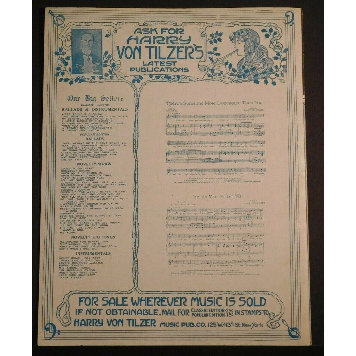 WWI Sheet Music - "The Makin's Of The U.S.A .."A Song For Tobacco For The Boys..