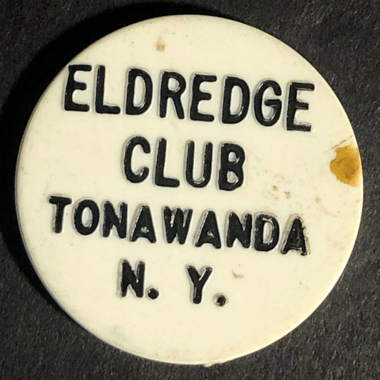 Elderedge Club Tonawanda, NY Token G/F 10c In Trade Plastic 22mm c1960's Scarce