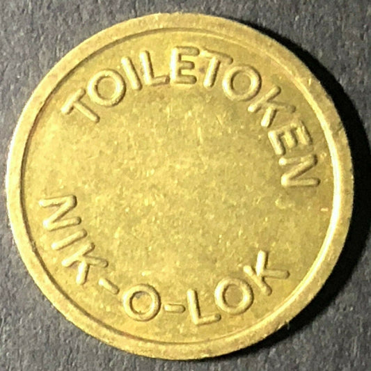 16.5mm Vintage Nik-O-Lok "Toiletoken" Brass Token - Fauver