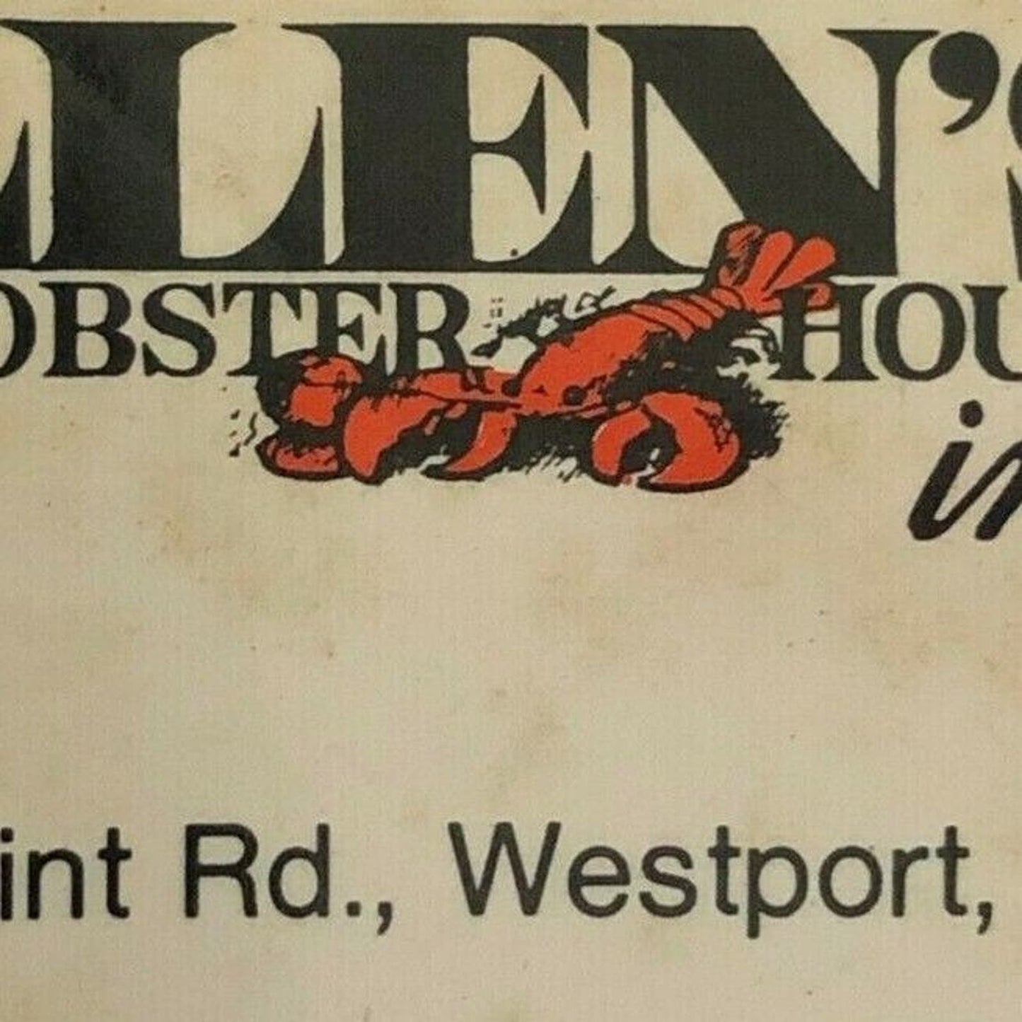 c1980's Wooden Matchboxes Matchbooks "Allen's Clam & Lobster House" Westport, CT