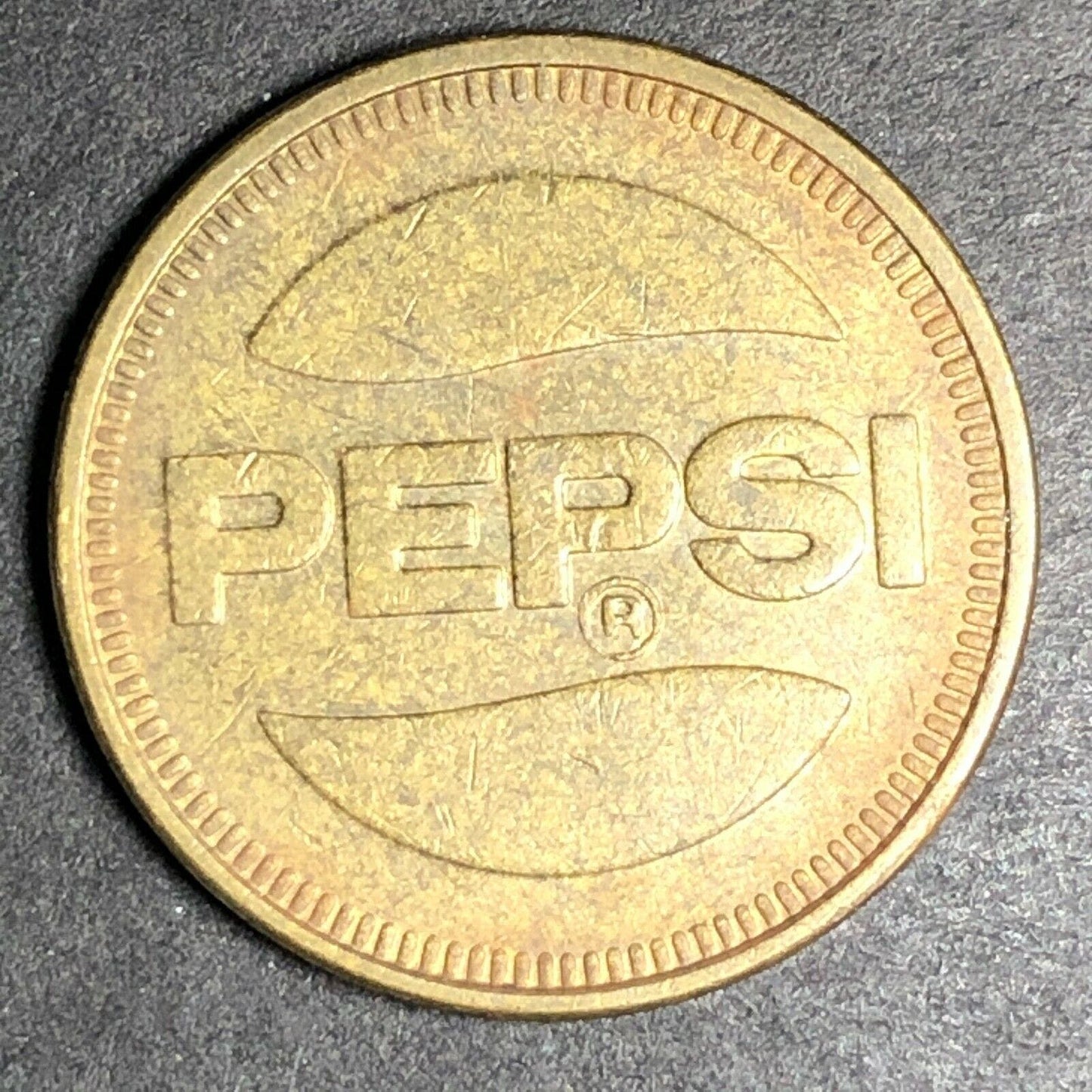 22.8mm Vintage Pepsi Camelot Park Brass Token - Modesto, CA