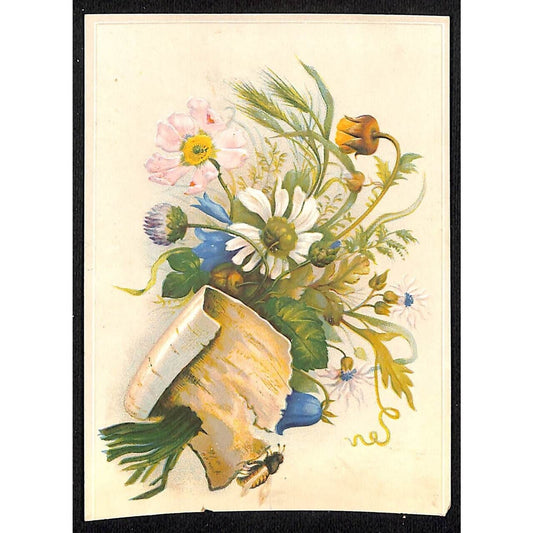 Magic Yeast Cakes Victorian Trade Card - Floral Mixed Flowers