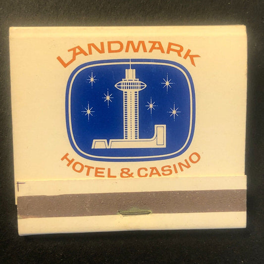Landmark Hotel Casino Las Vegas Vintage Full Matchbook c1970 Scarce