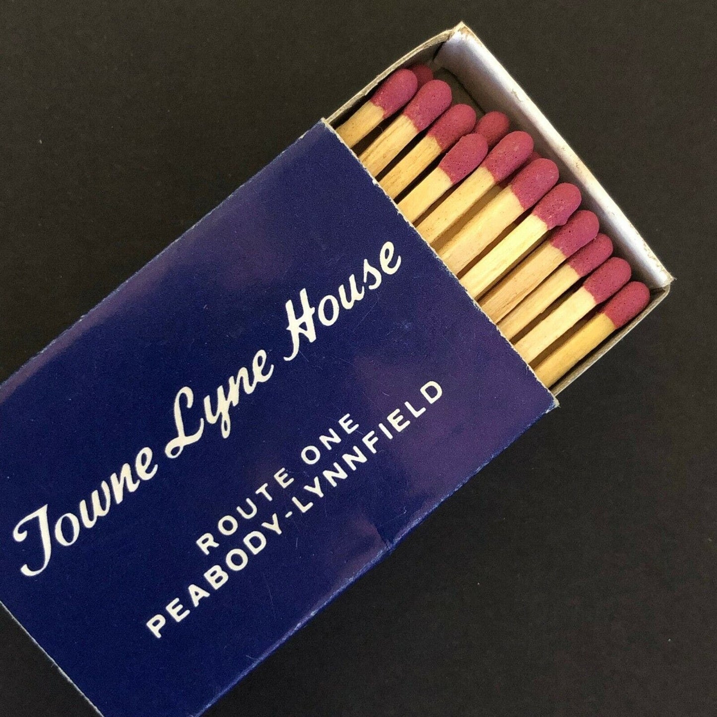 c1990's Wooden Matchboxes Matchbooks "Town Lyne House" Peabody-Lynnfield, MA