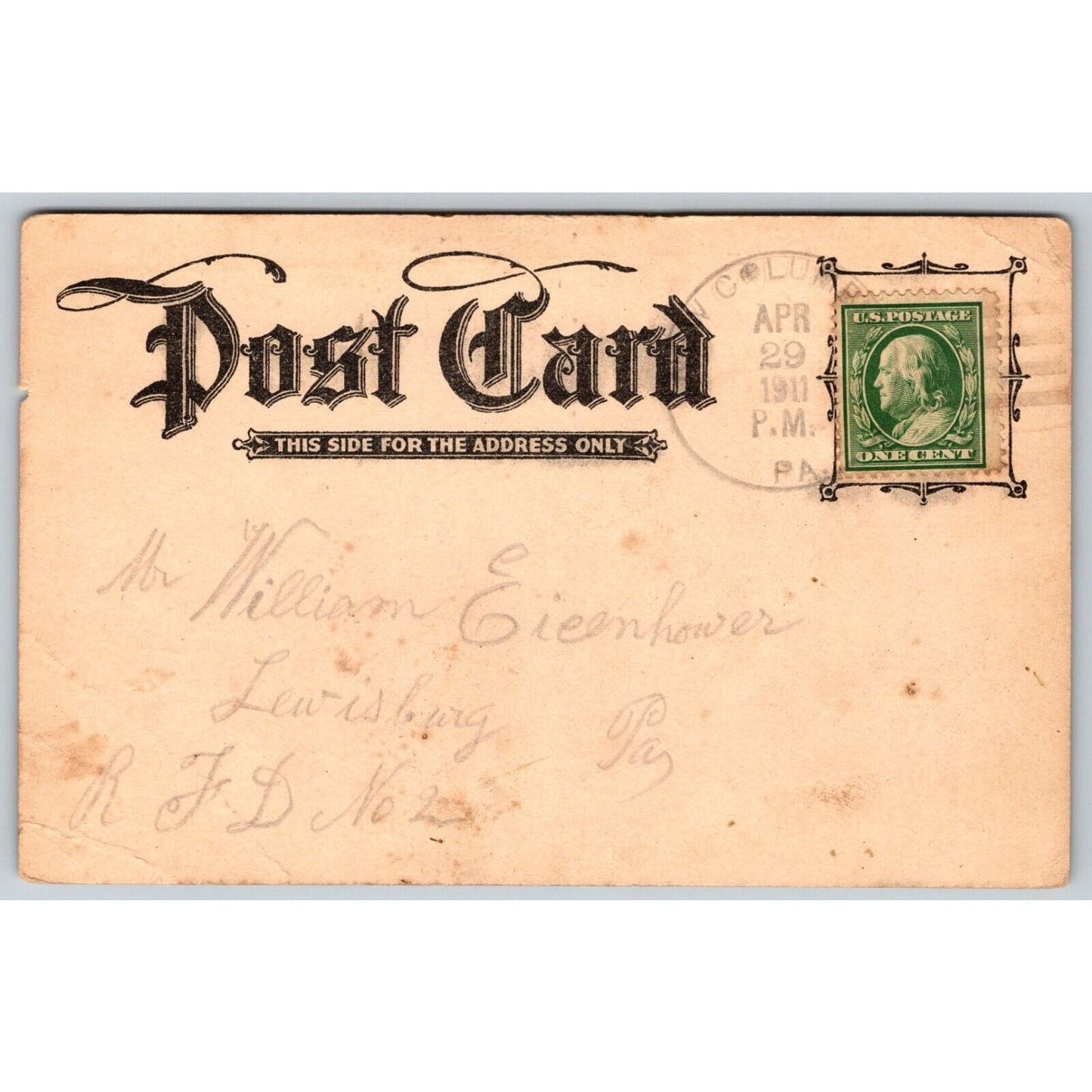 Happy Thought Chewing Tobacco Old Men Advertising Postcard UP c1906