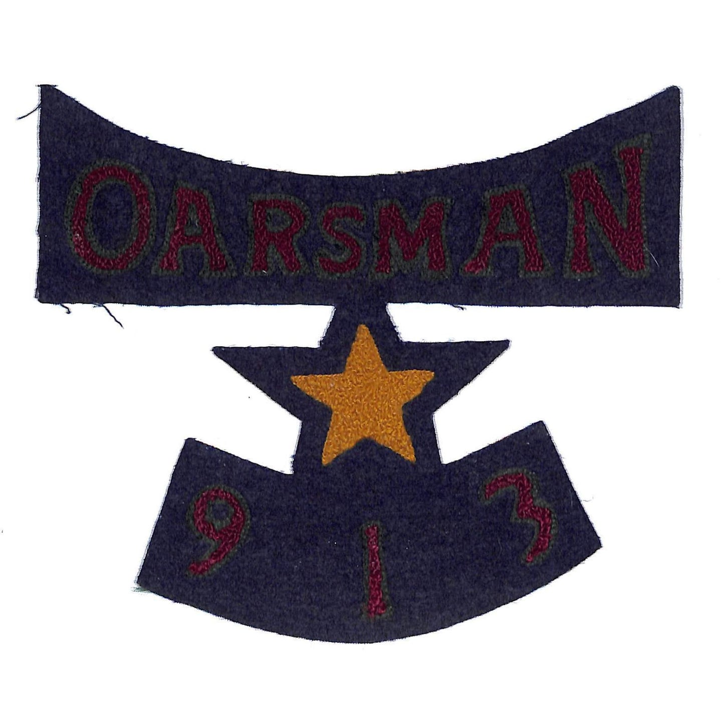 Oarsman 913 Vintage Embroidered Large Jacket Patch