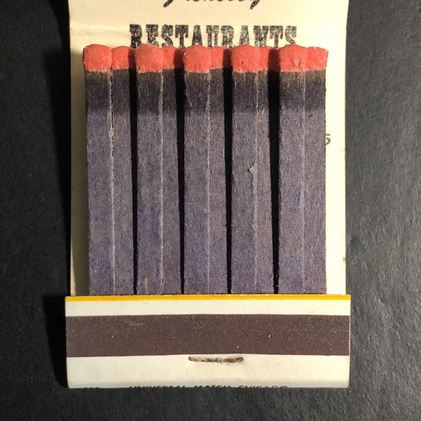 Golden Bear Restaurants HQ Elmwood Park, IL Full Matchbook c1968-73