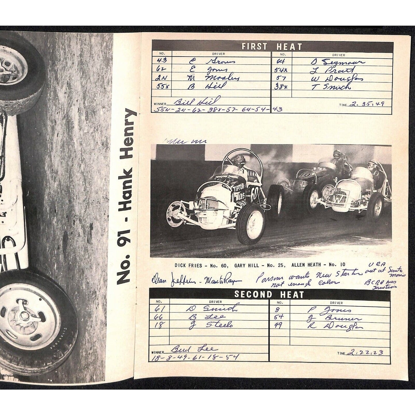 Scarce July 15 1964 CRA Racing Ascot Park Gardena Big Car Program 12pp.