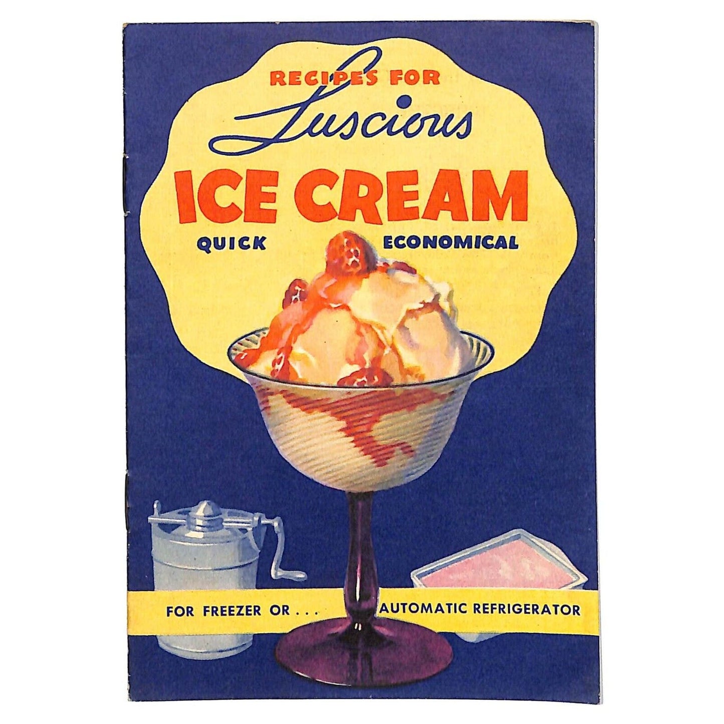 Jell-O Ice Cream Powder Recipe Booklet 1935 7pp VGC Scarce
