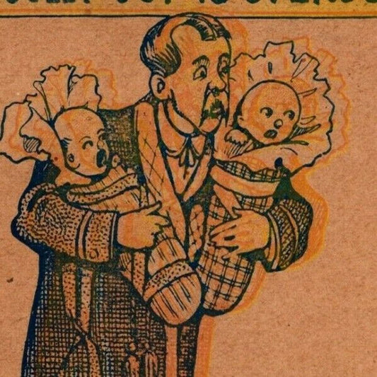 "Mr. Jolly Joy is Overjoyed" c1905 Undivided Unposted Comic Humor Postcard