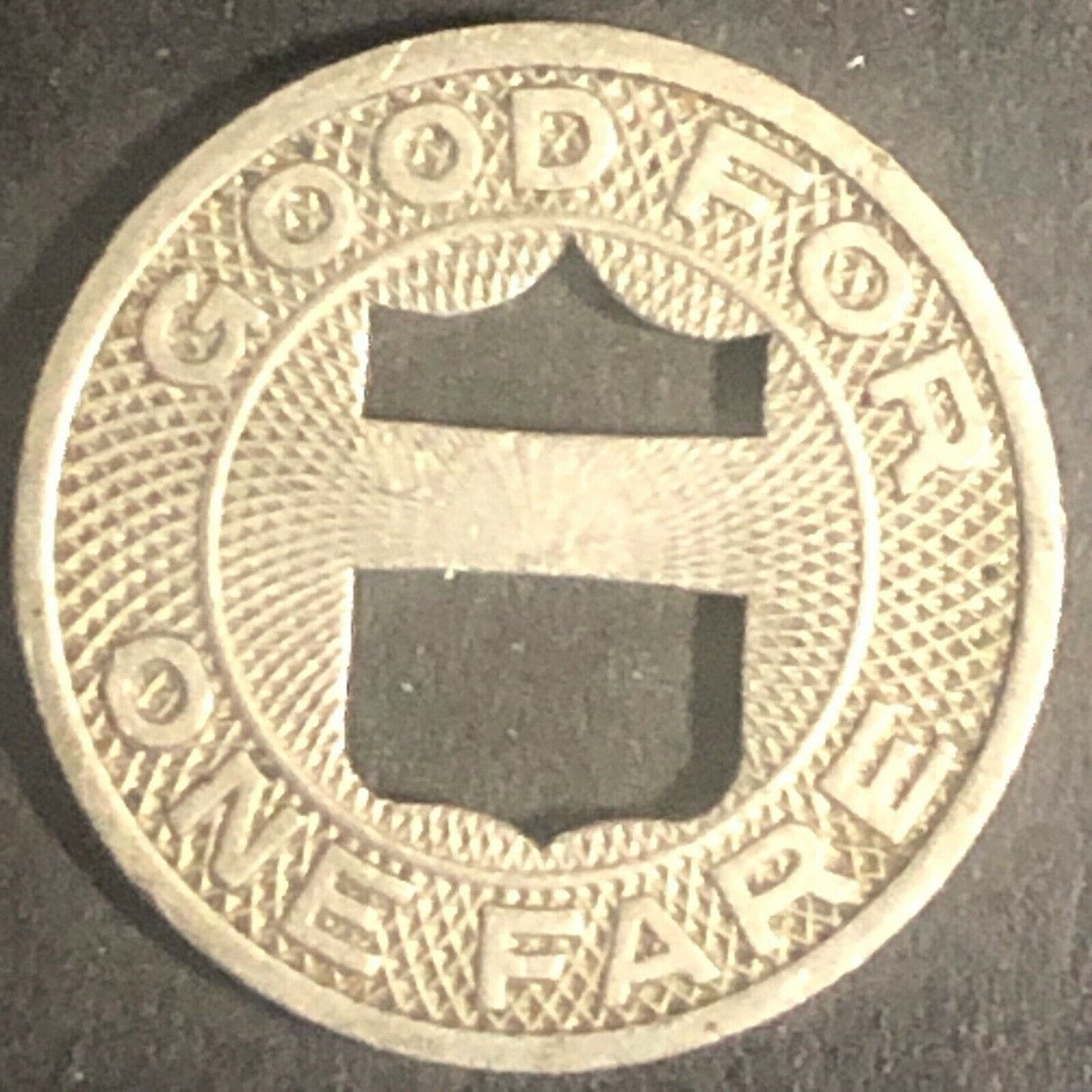 c1940's 16mm Los Angeles Transit Lines G/F One Fare Token -- CA