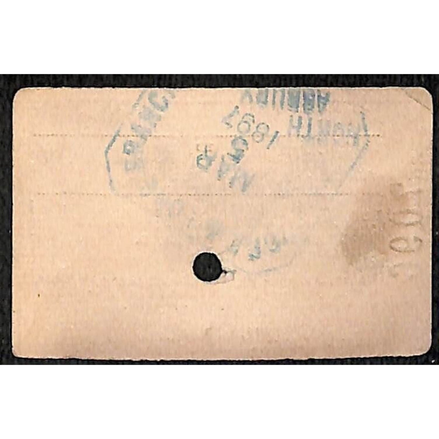 New York & Long Branch Railroad 1897 Ticket North Asbury Park #7096