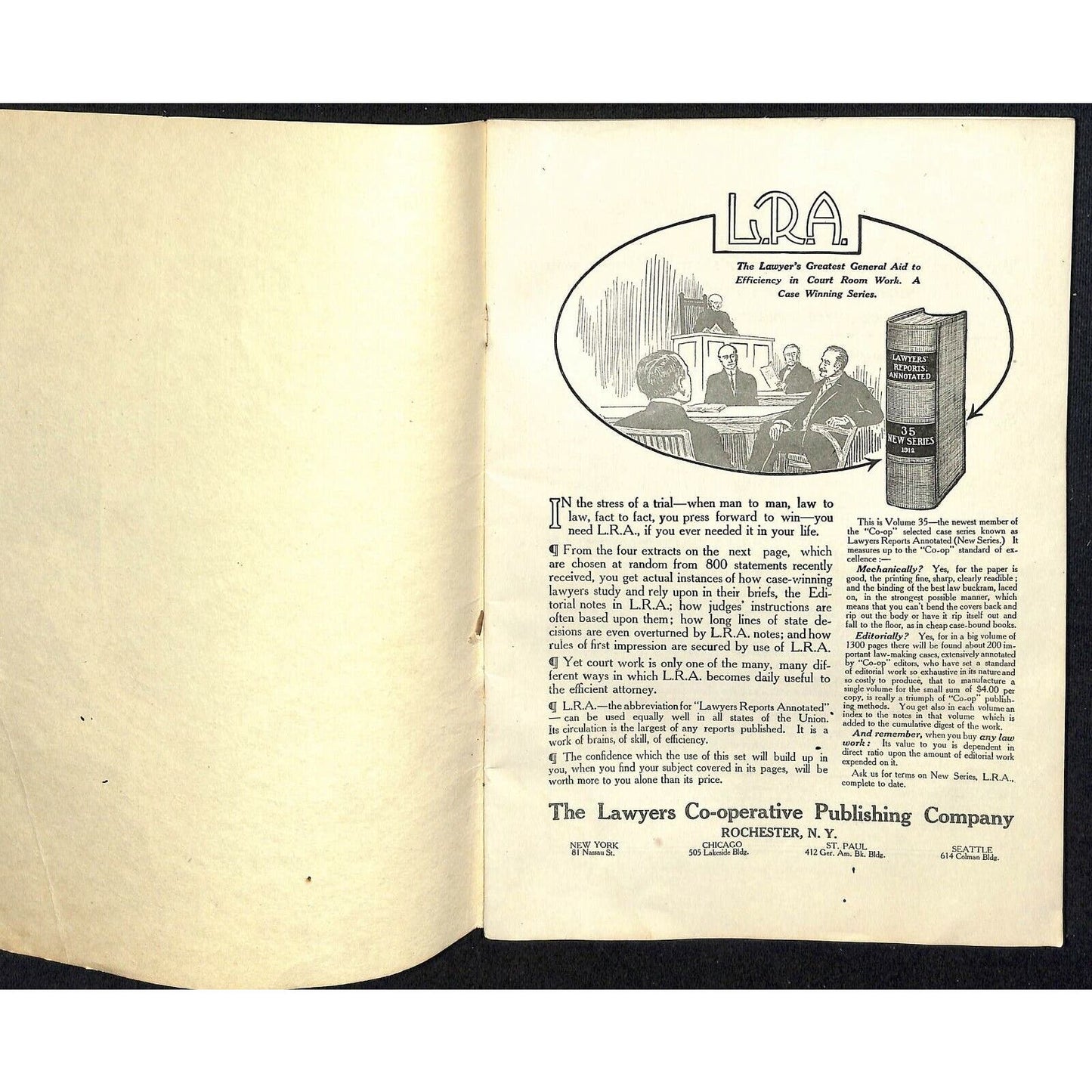 Vintage c1909 Lawyer's Huston vs. Scott "Adverse Possession 44pp. VGC