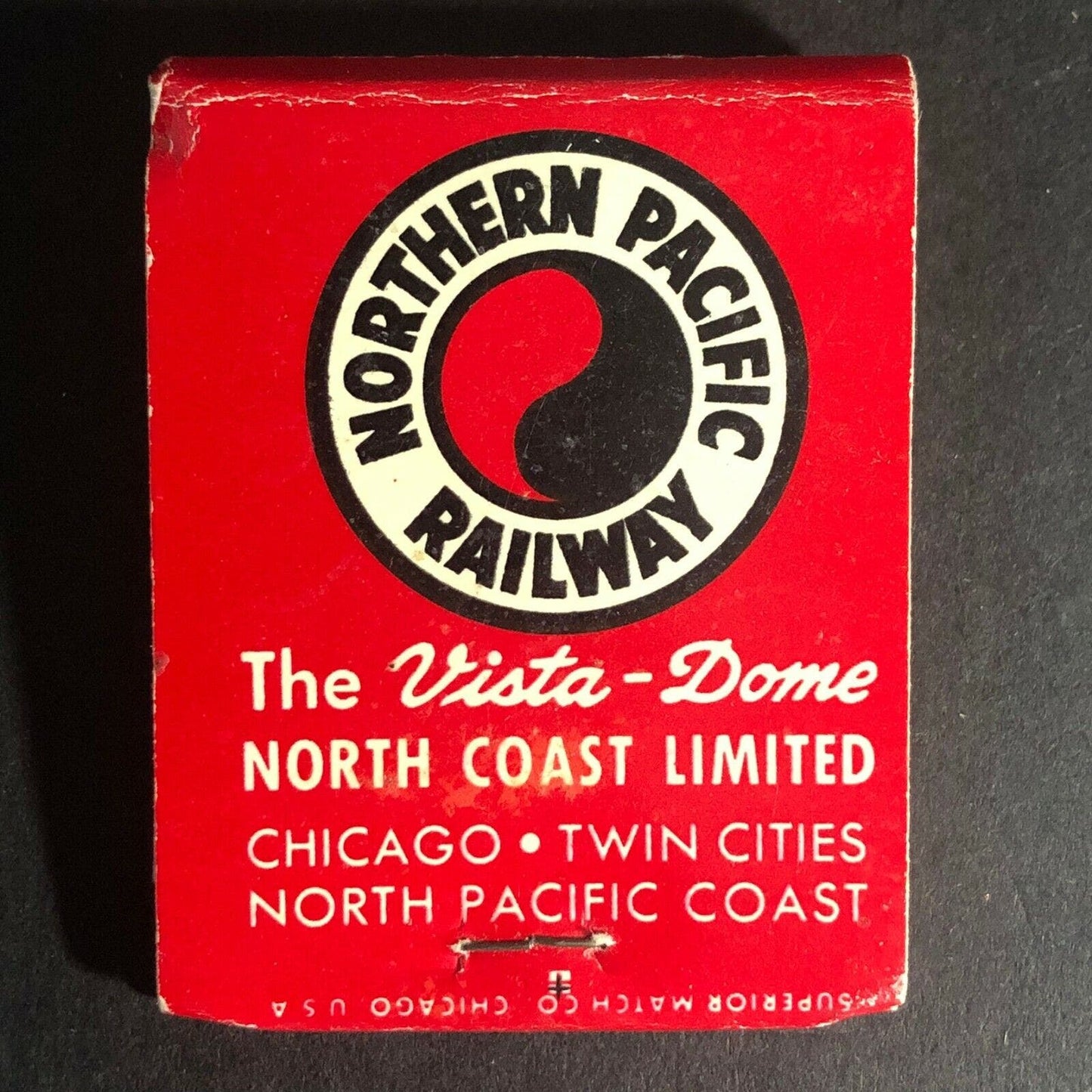 Vintage Northern Pacific Railway Railroad Half Full Matchbook c1960's