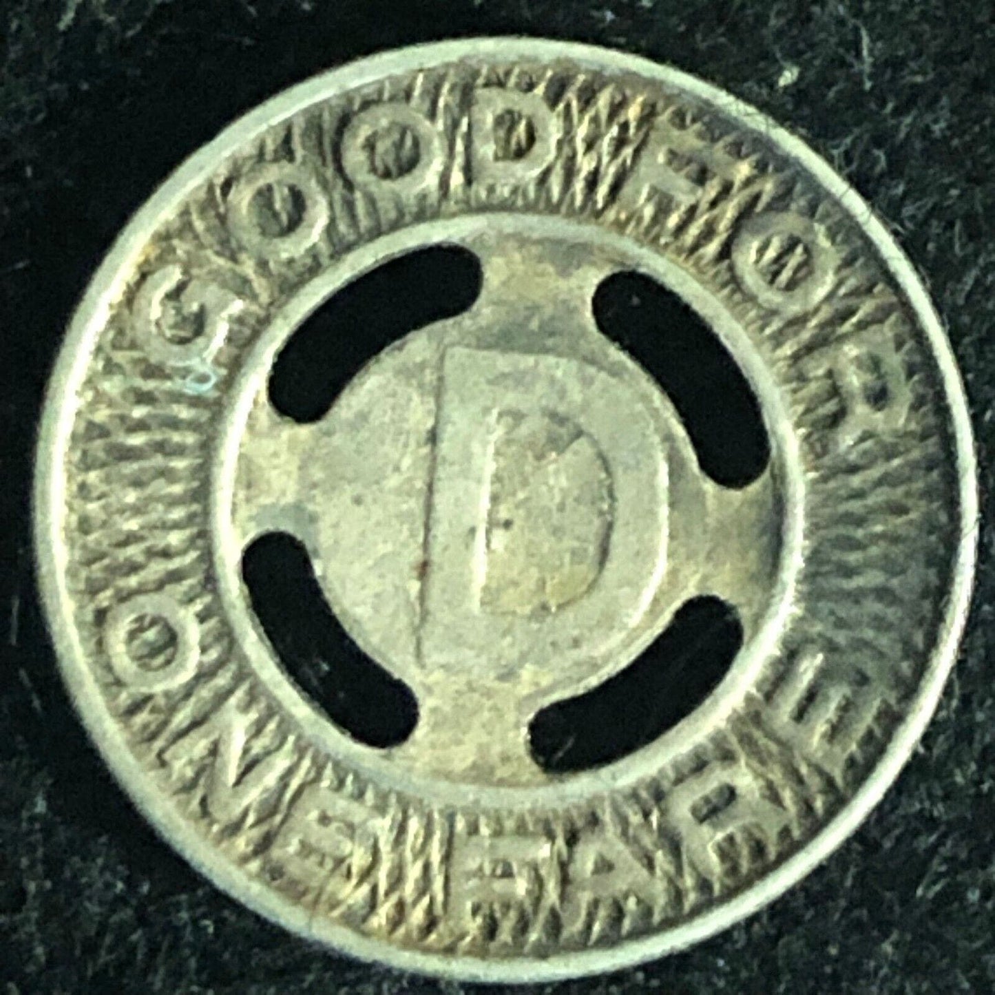 Duke Power Company (Durham, NC) G/F One Fare Bus Token 16mm