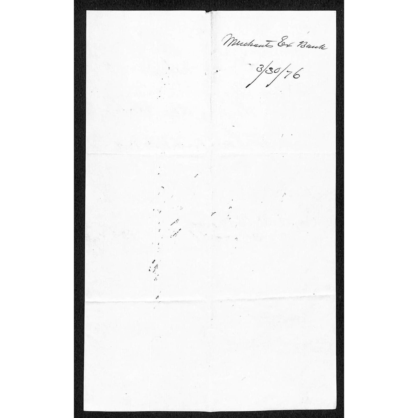 San Francisco Merchant's Exchange Bank 1876 Henry Elling* Billhead / Receipt