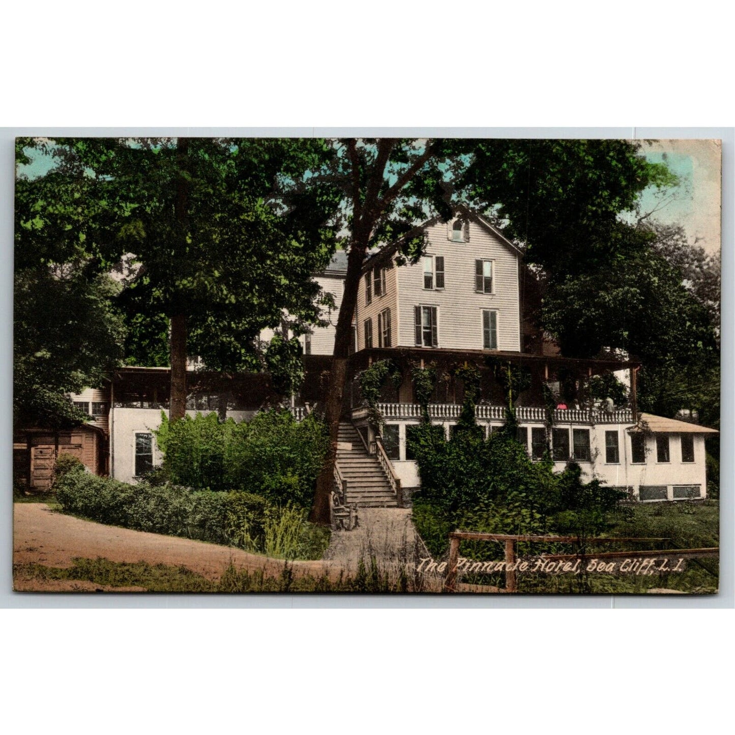 Vintage PPC c1912 Postcard - The Pinnacle Hotel, Sea Cliff, Long Island