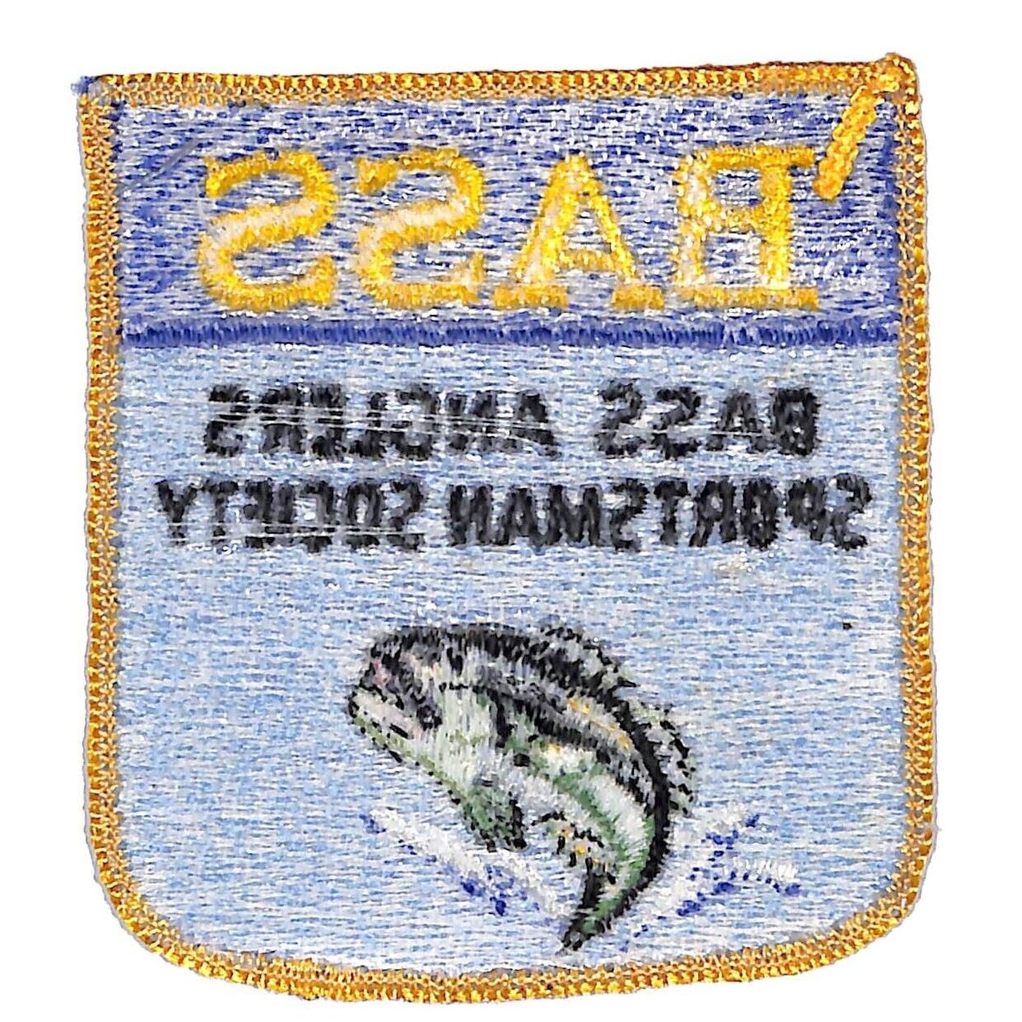 Bass Anglers Sportsman Society Embroidered Patch Fishing Fish c1990's VGC