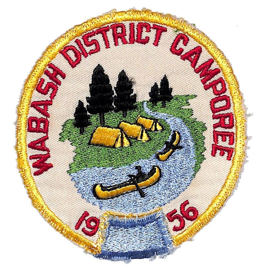 BSA Patch Wabash District Camporee 1956 Boy Scouts Piankeshaw Council Scarce