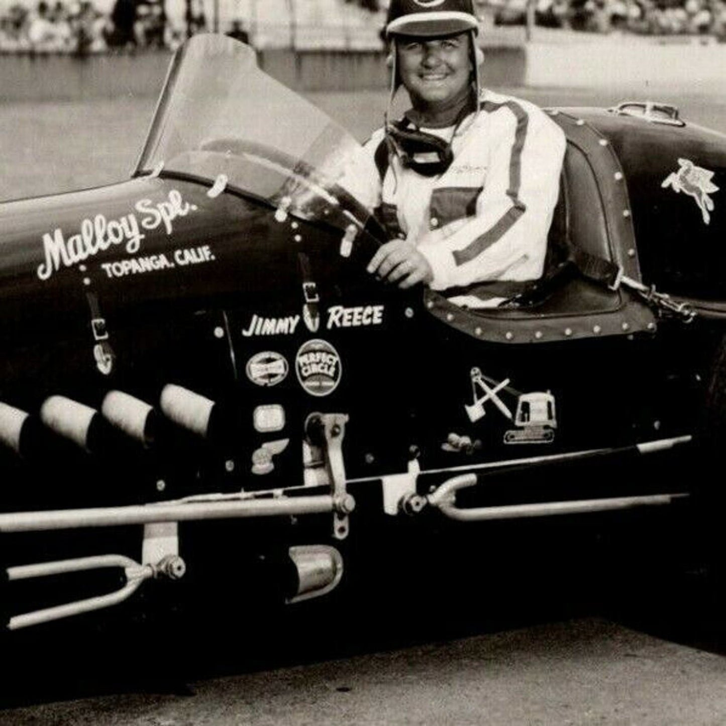 Indy 500 RPPC Postcard "1955 Jimmy Reece" Official Race Photo Unposted VGC