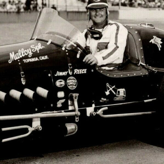 Indy 500 RPPC Postcard "1955 Jimmy Reece" Official Race Photo Unposted VGC