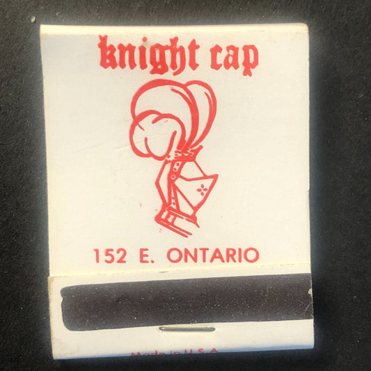 Knight Cap Bar Restaurant Chicago Vintage Full Matchbook c1960's-73