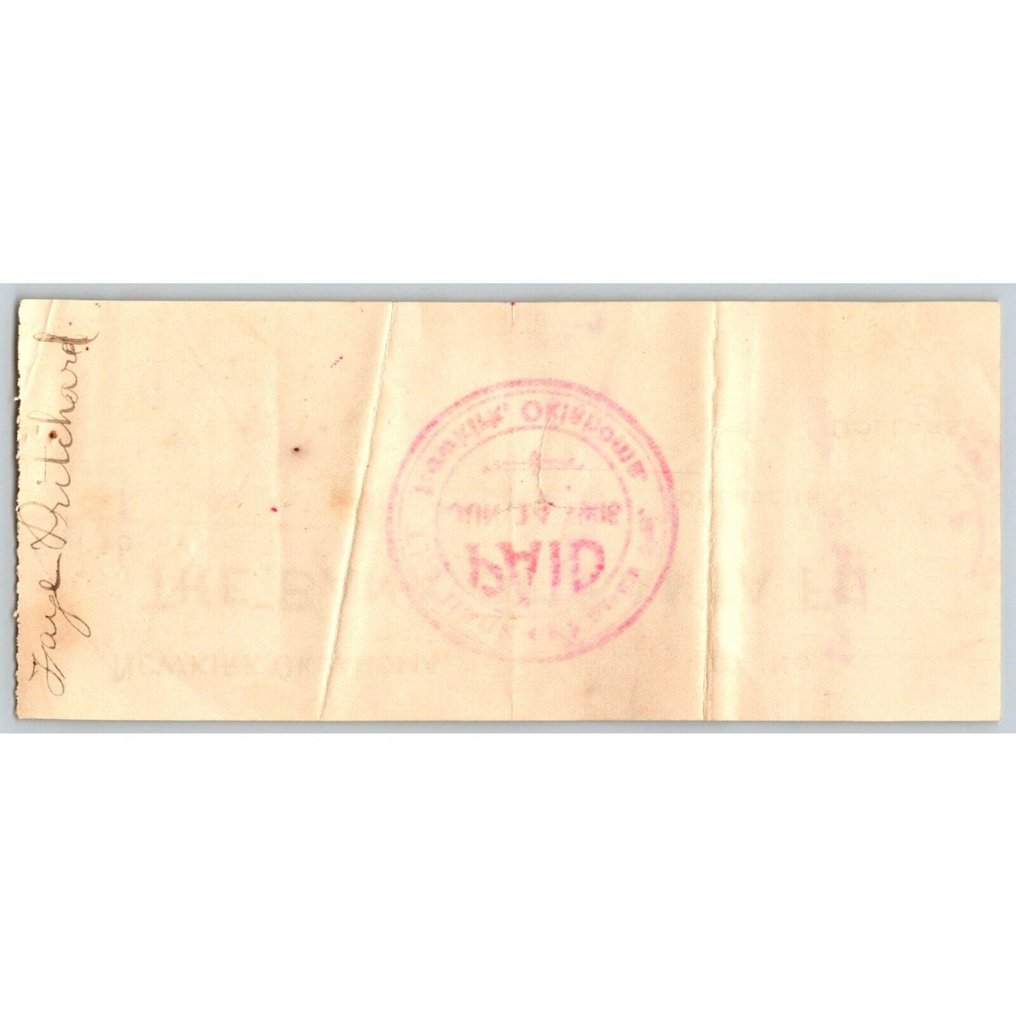 Newkirk, Oklahoma Territory 1906 $30 "Bank of Santa Fe" Check - Scarce