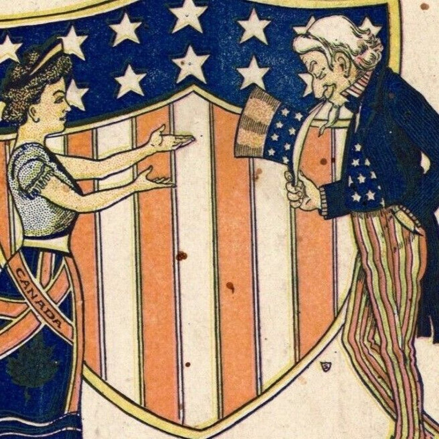 Sammy (America / Canada) c1905 Undivided Comic Uncle Sam Humor Postcard