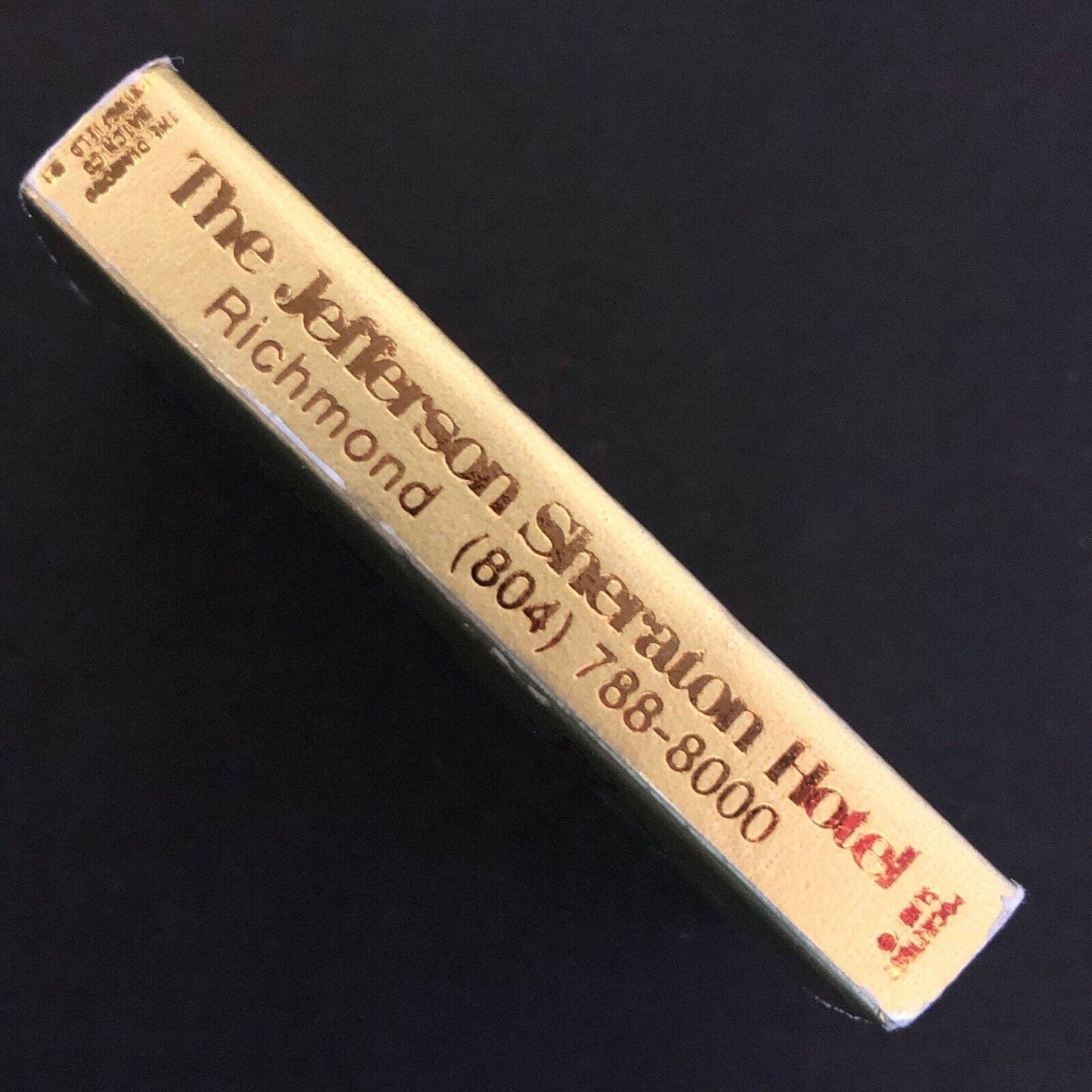 c1970's-80's Wooden Matchbox Matchbook "Jefferson Sheraton" Richmond Lemaire