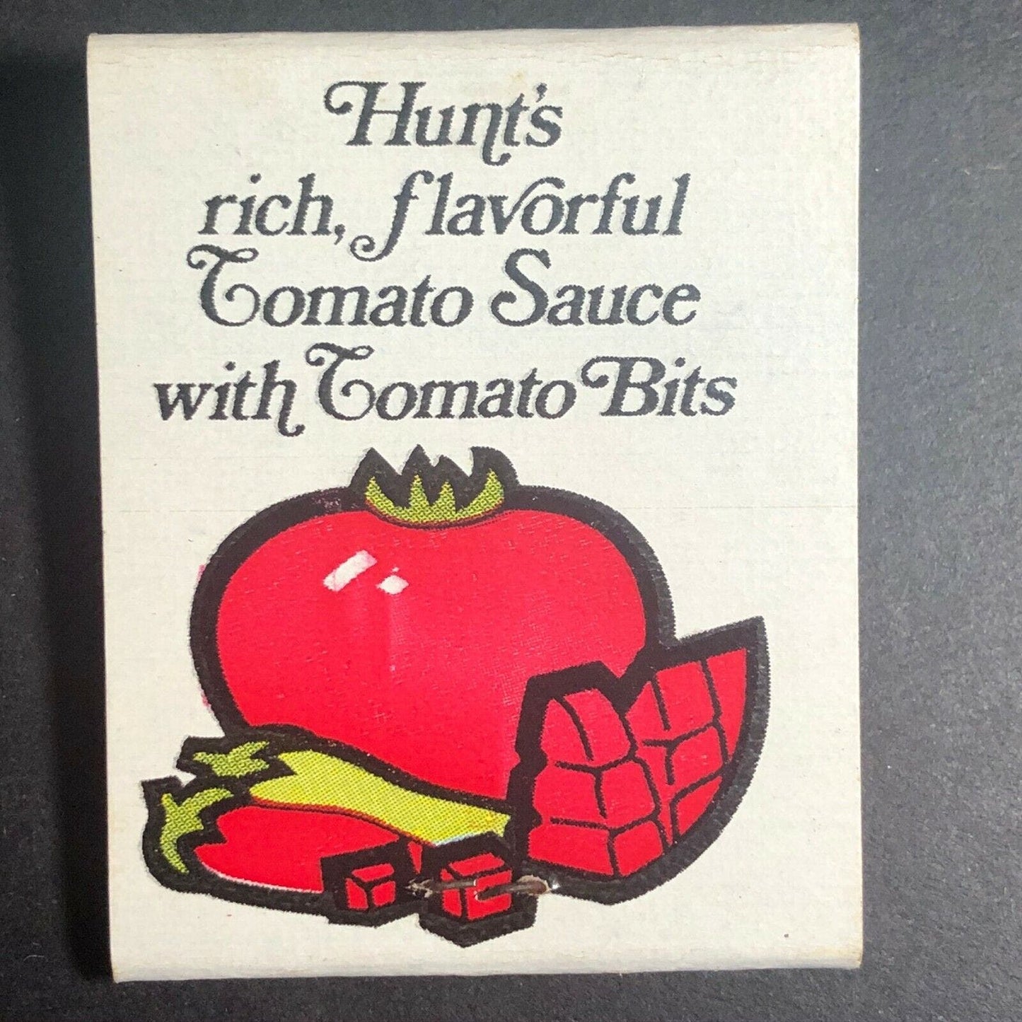1970's-80's Full Matchbook - Hunt's Tomato Sauce "With Tomato Bits"