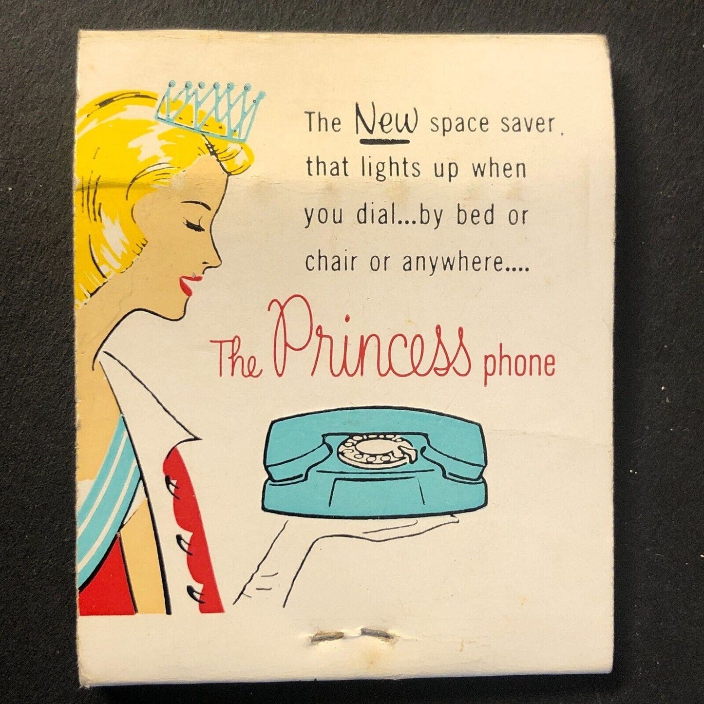Illinois Bell Telephone Princess Phone Full Vintage Matchbook c1959 VGC Scarce
