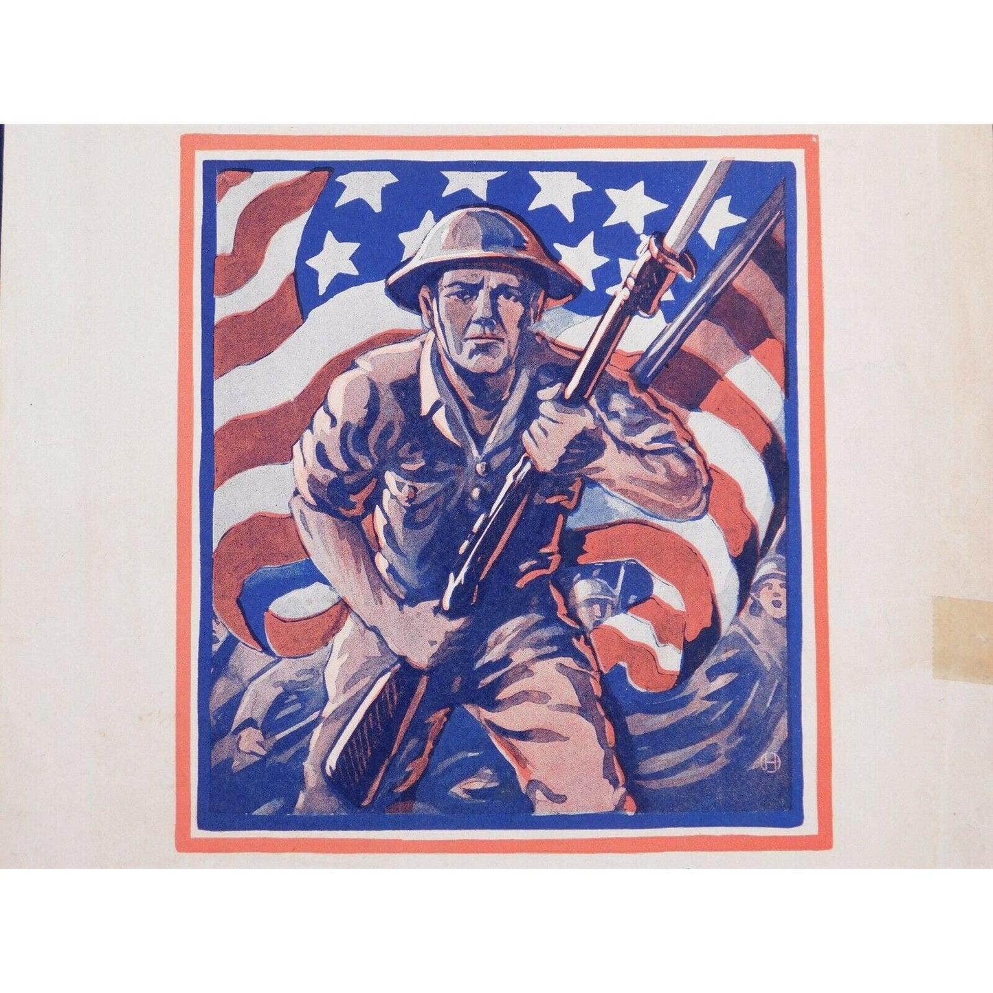 WWI Sheet Music - "It's For YOU, Old Glory, It's For YOU." Soldier Ready To Go!