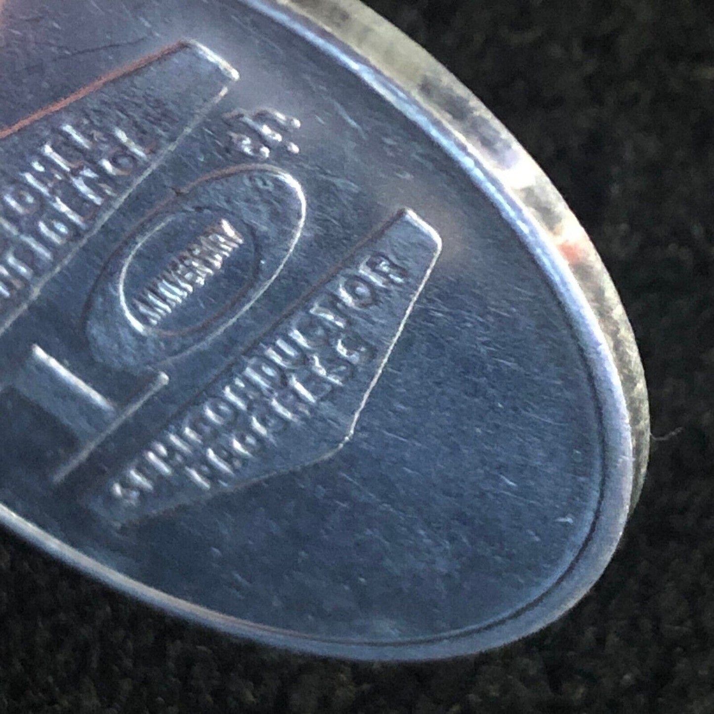 GE General Electric Semiconductor 10th Anniv. Alum. Medallion / Token 32mm c1960