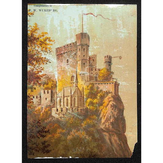 F.W. Wurzburg (Dept. Store Grand Rapids, MI) Victorian Trade Card Castle Scarce