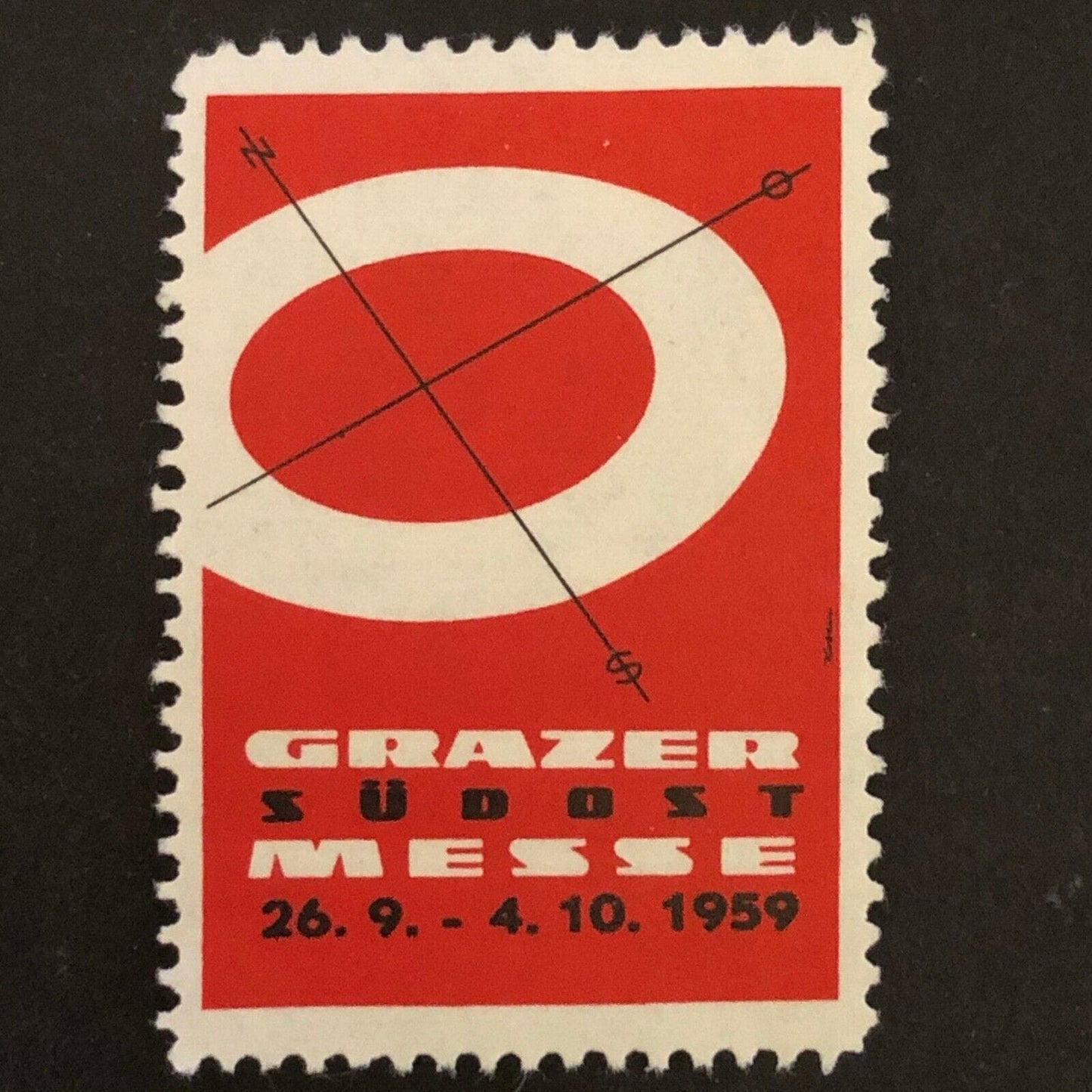 Vintage Advertising Stamp w/ Gum Adh. - Grazer (Süd-Ost) Messe 1959