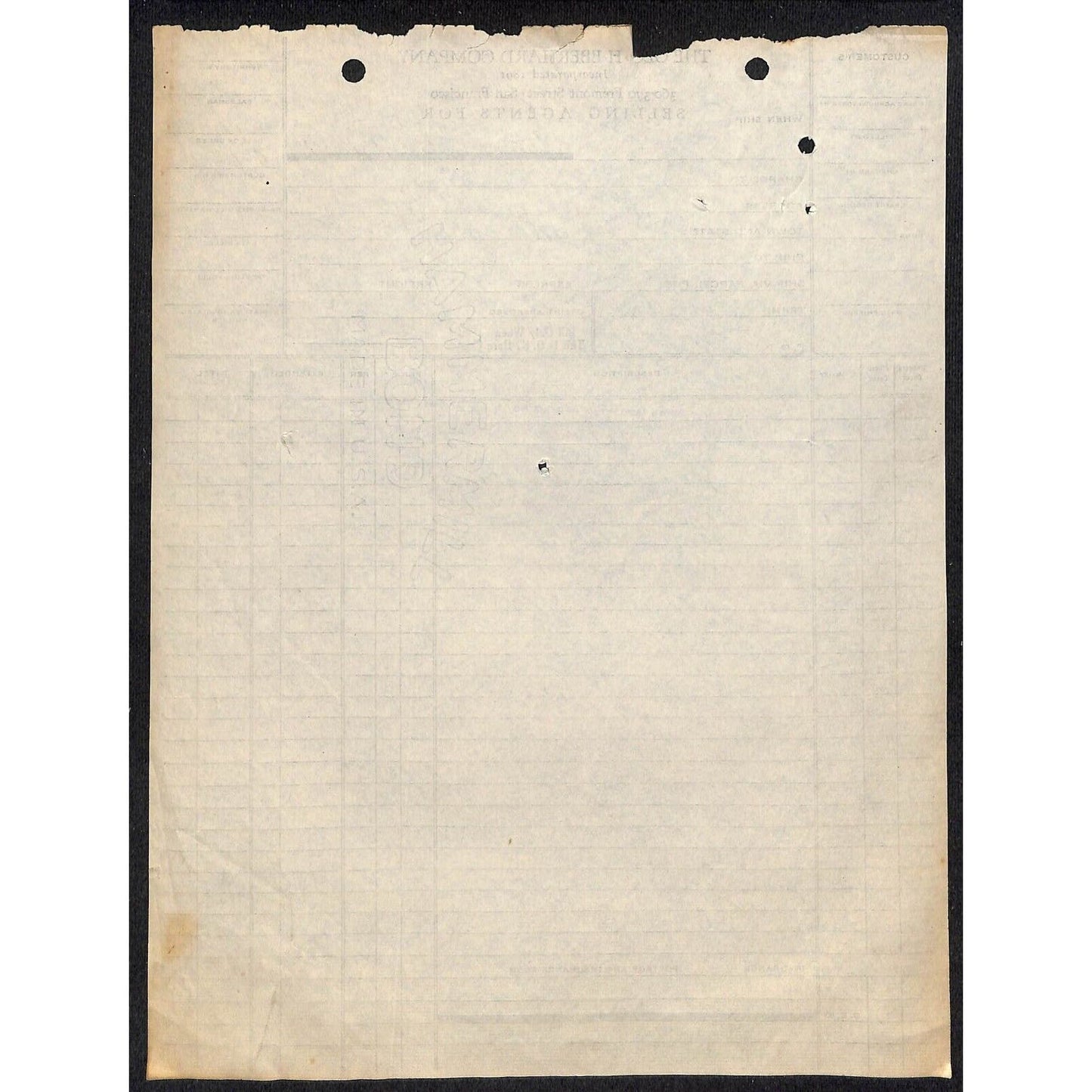 Geo H, Eberhard Butte Montana 1925 Billhead Letterhead Wilson Drug